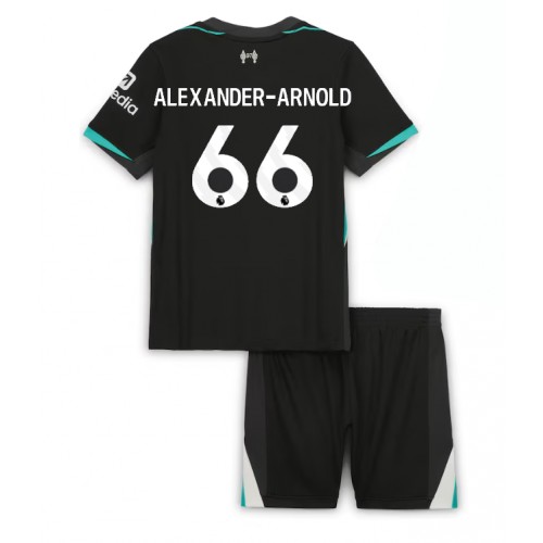 Fotballdrakt Barn Liverpool Alexander-Arnold #66 Bortedraktsett 2024-25 Kortermet (+ Korte bukser)